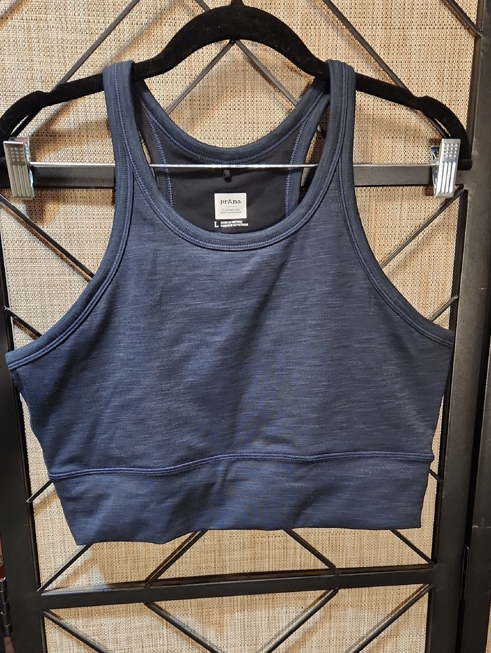 Prana Navy Blue Racerback Crop Tank